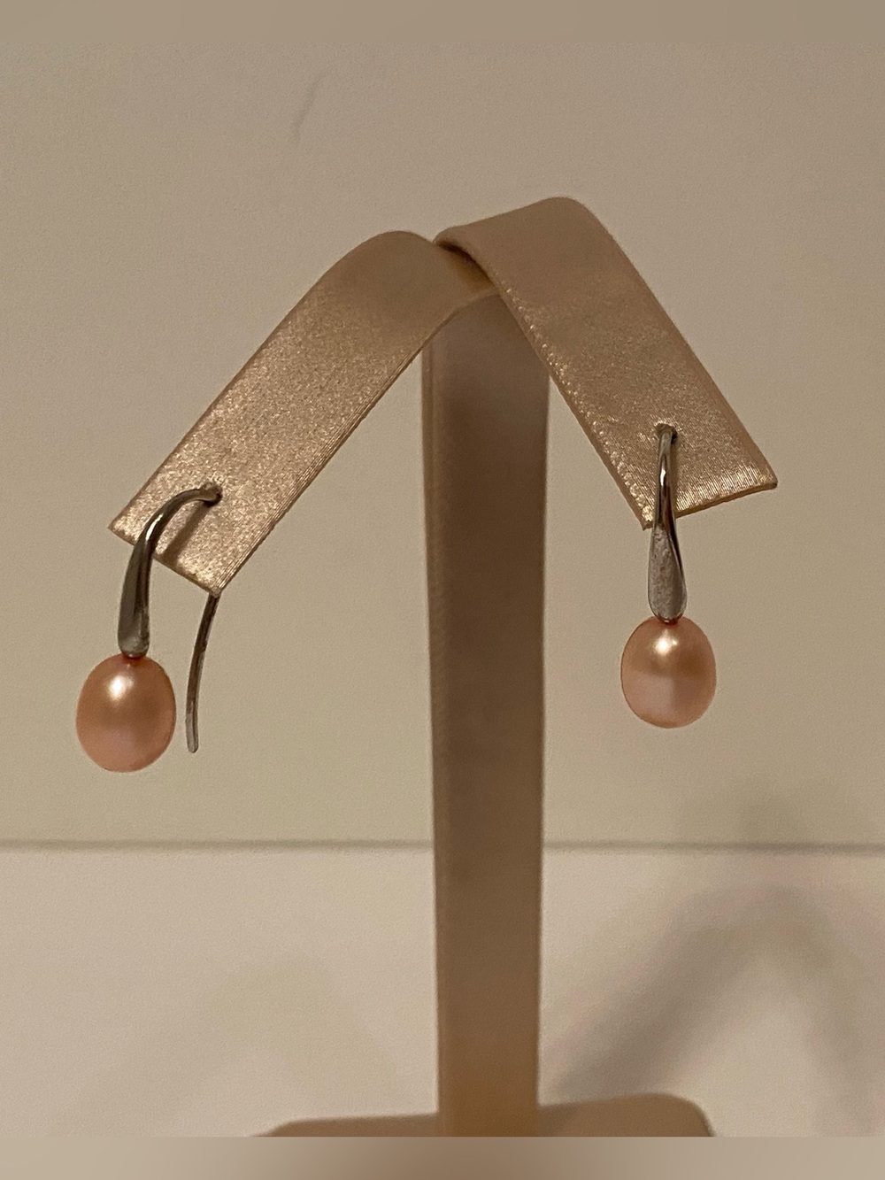 HONORA EARRINGS LIGHT PINK CULTURED FRESHWATER PEARLS STERLING SILVER DROP WIRE